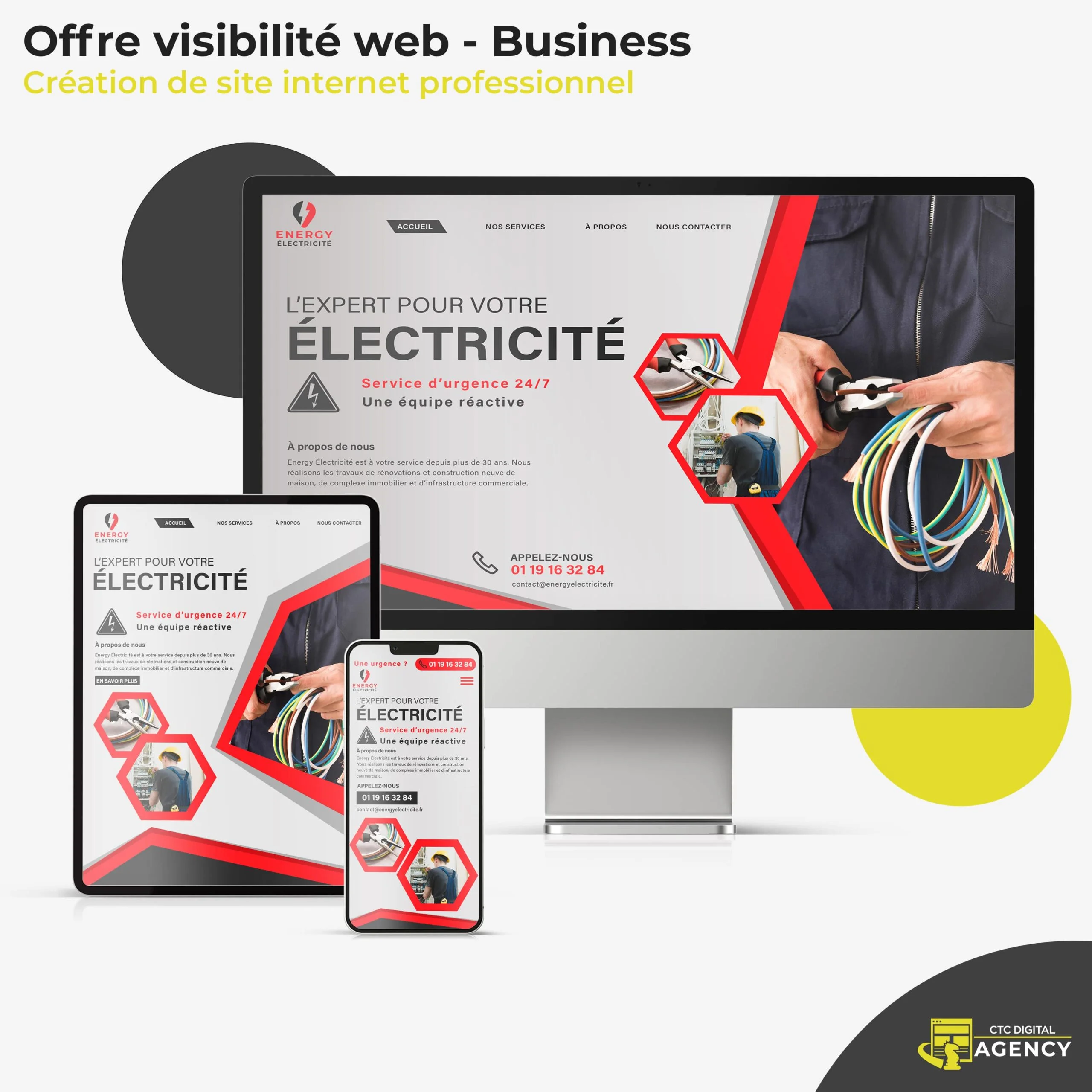 Création de site internet professionnel - Offre Full Pack - Offre visibilité web Business-CTC Digital